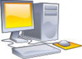 Desktop computer clipart - Yellow theme.svg.png